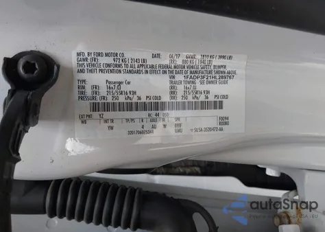 2017 Ford Focus Se из США, поврежденный, VIN 1FADP3F21HL289767